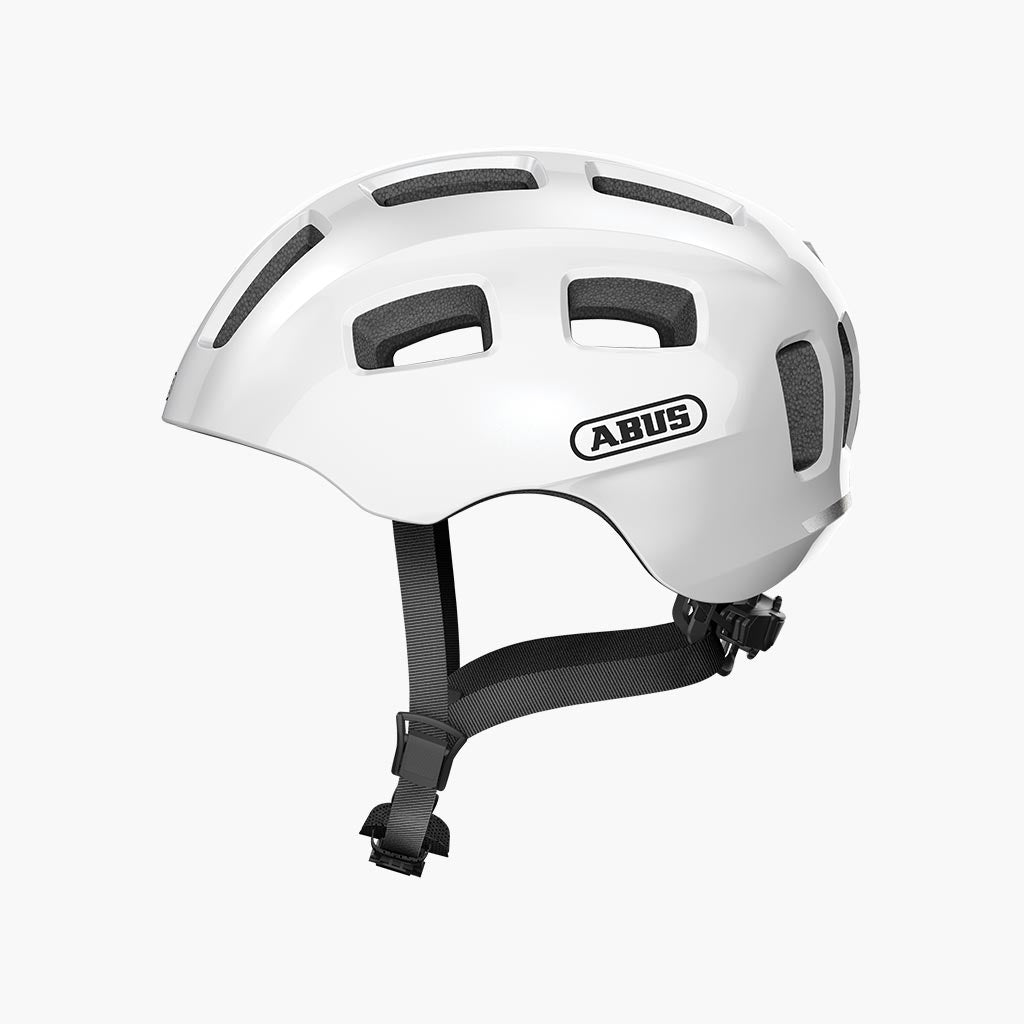 Helmet, Abus Youn-I 2.0, white medium 52-57cm